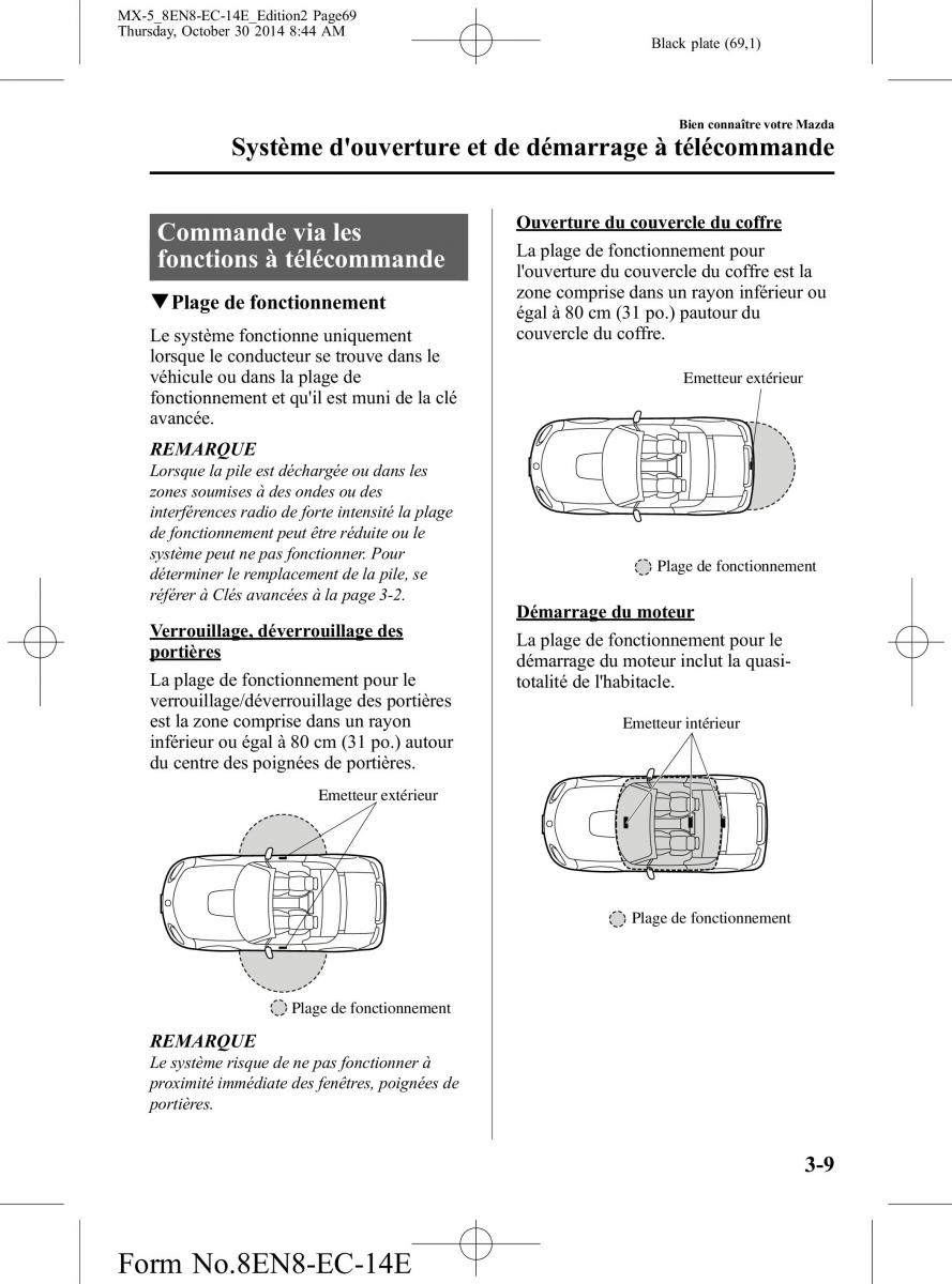 Mazda MX 5 Miata ND IV 4 manuel du proprietaire / page 69