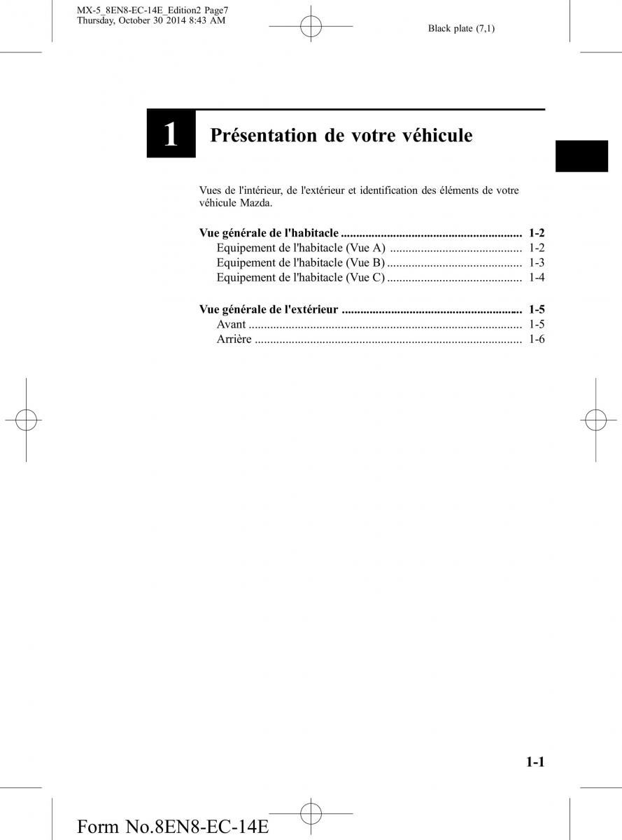 Mazda MX 5 Miata ND IV 4 manuel du proprietaire / page 7