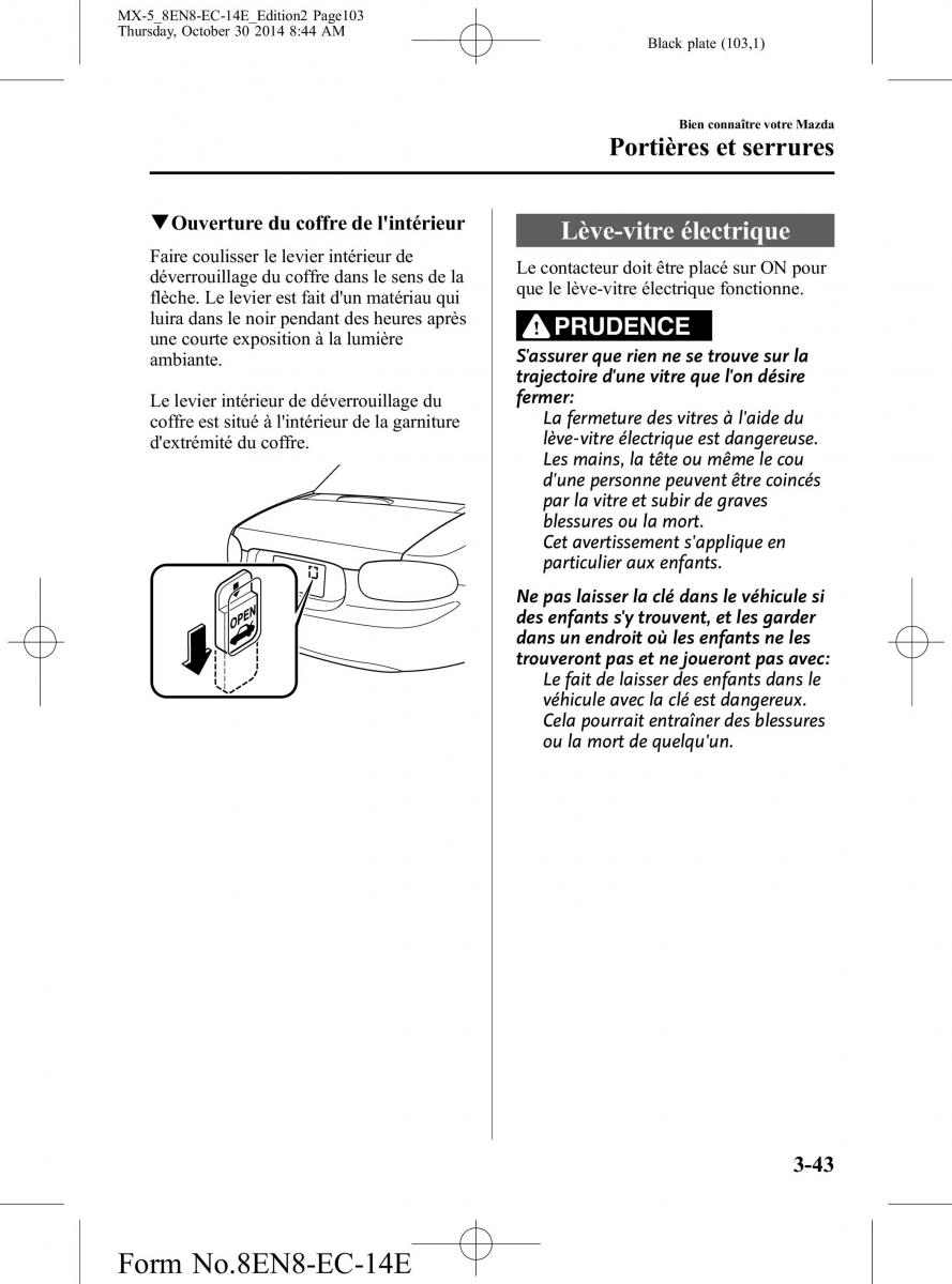 Mazda MX 5 Miata ND IV 4 manuel du proprietaire / page 103