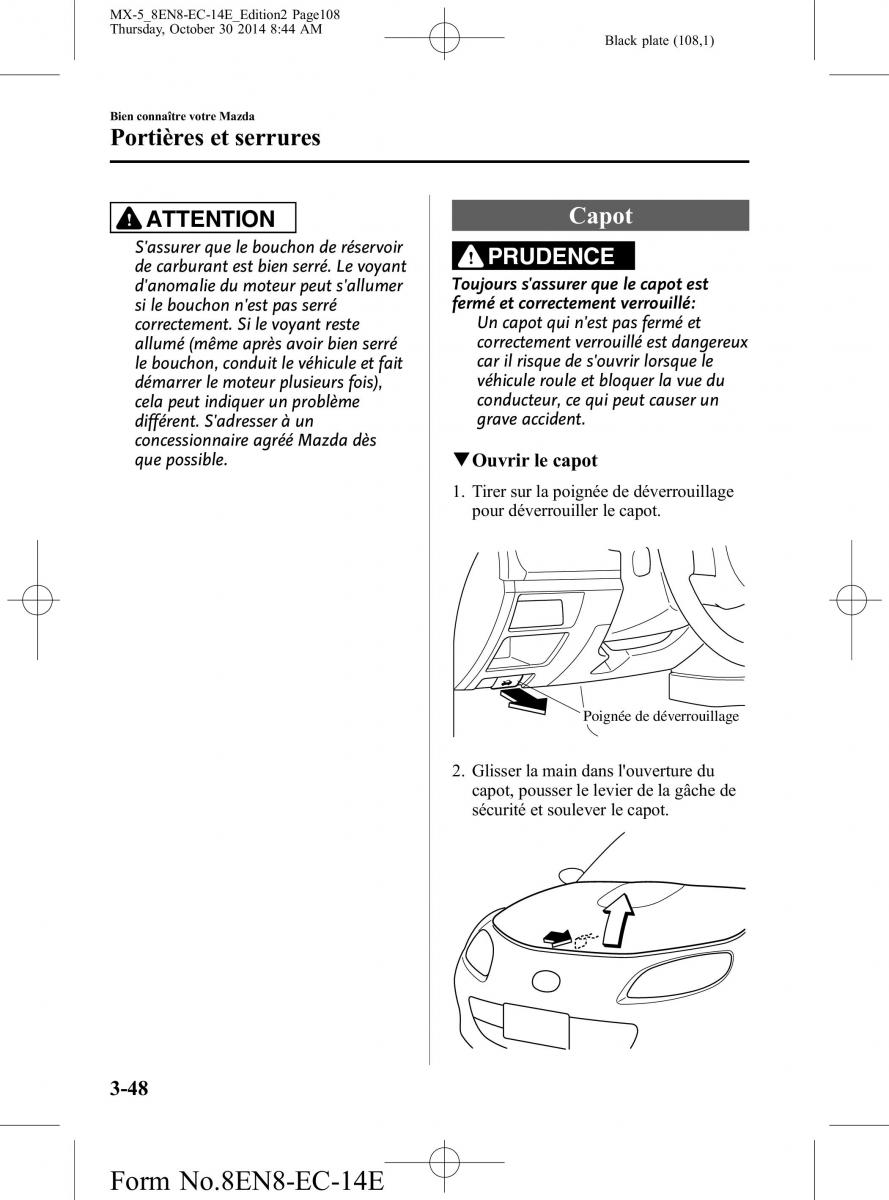 Mazda MX 5 Miata ND IV 4 manuel du proprietaire / page 108