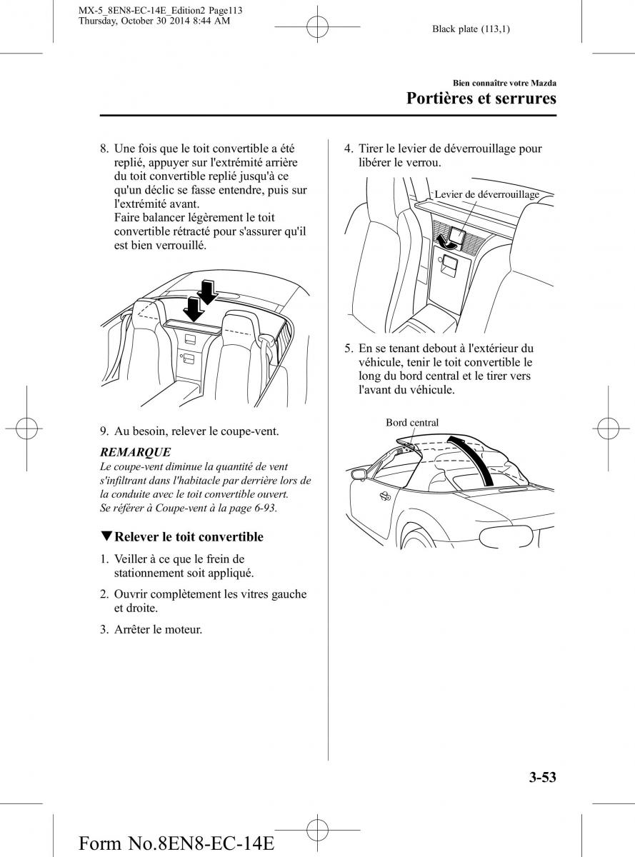 Mazda MX 5 Miata ND IV 4 manuel du proprietaire / page 113