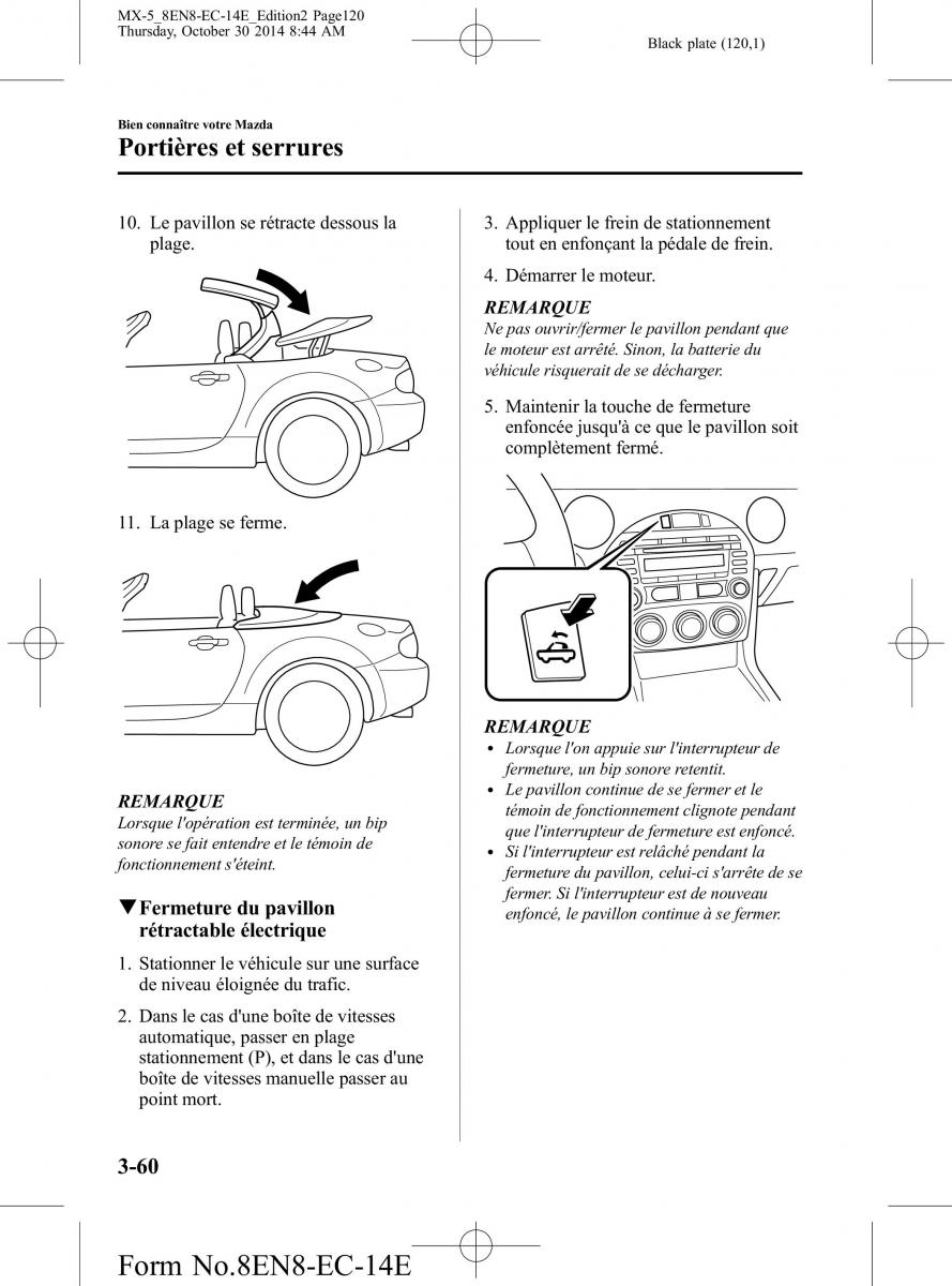 Mazda MX 5 Miata ND IV 4 manuel du proprietaire / page 120