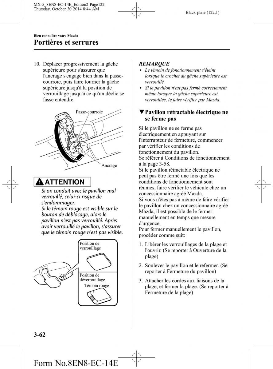 Mazda MX 5 Miata ND IV 4 manuel du proprietaire / page 122