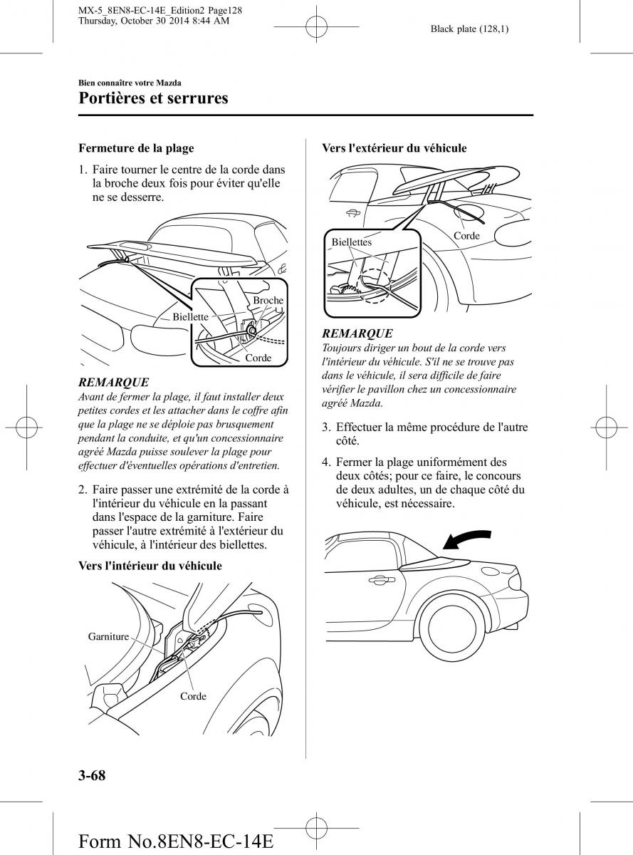 Mazda MX 5 Miata ND IV 4 manuel du proprietaire / page 128