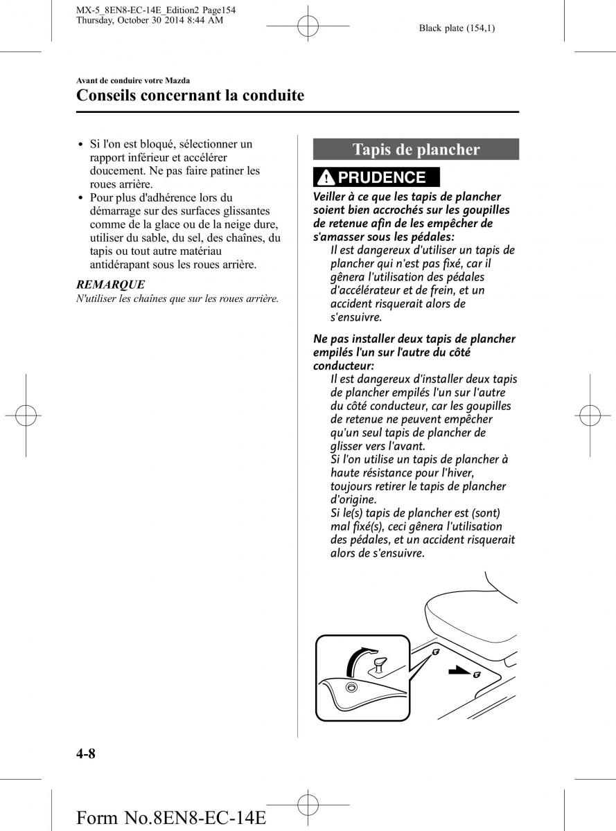 Mazda MX 5 Miata ND IV 4 manuel du proprietaire / page 154