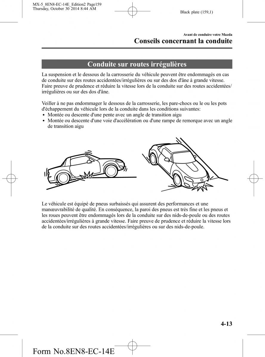 Mazda MX 5 Miata ND IV 4 manuel du proprietaire / page 159