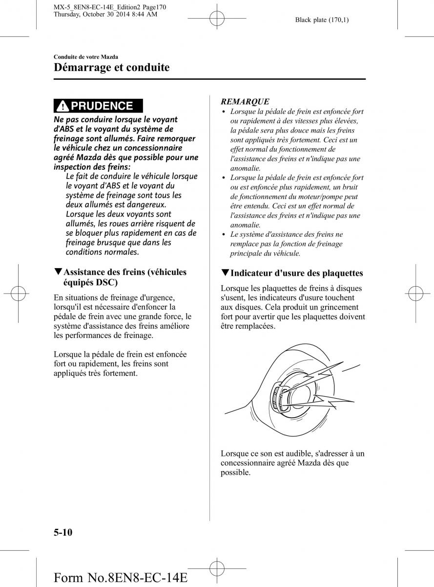 Mazda MX 5 Miata ND IV 4 manuel du proprietaire / page 170