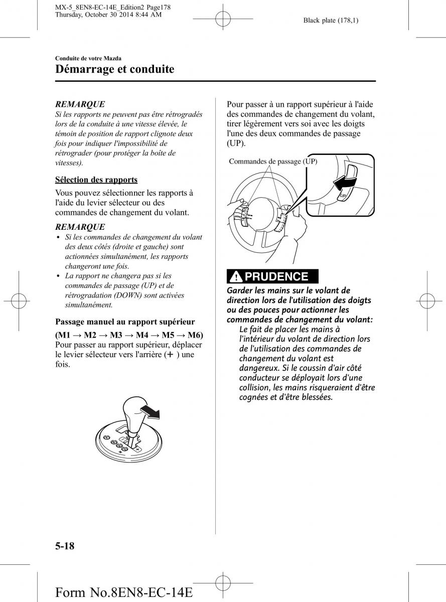 Mazda MX 5 Miata ND IV 4 manuel du proprietaire / page 178