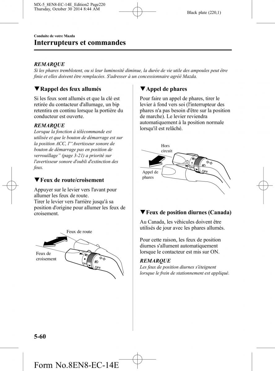 Mazda MX 5 Miata ND IV 4 manuel du proprietaire / page 220