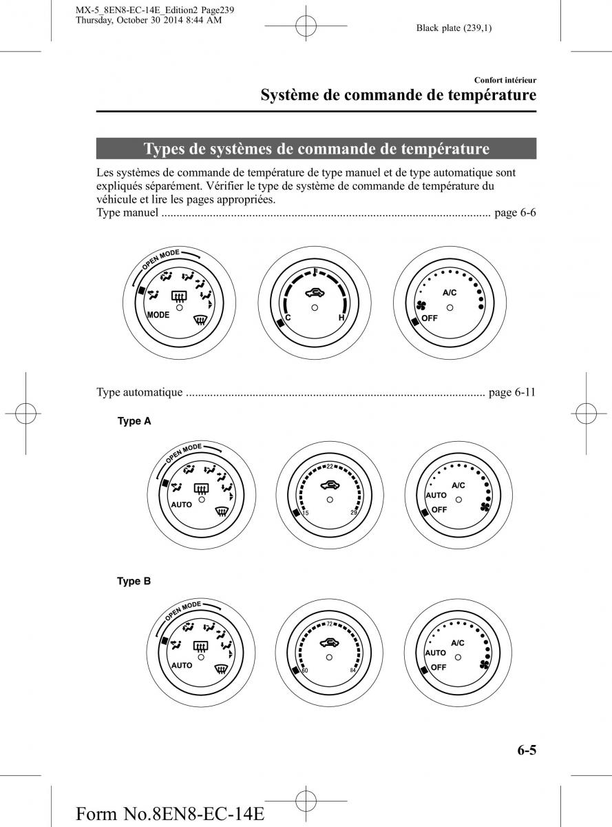 Mazda MX 5 Miata ND IV 4 manuel du proprietaire / page 239