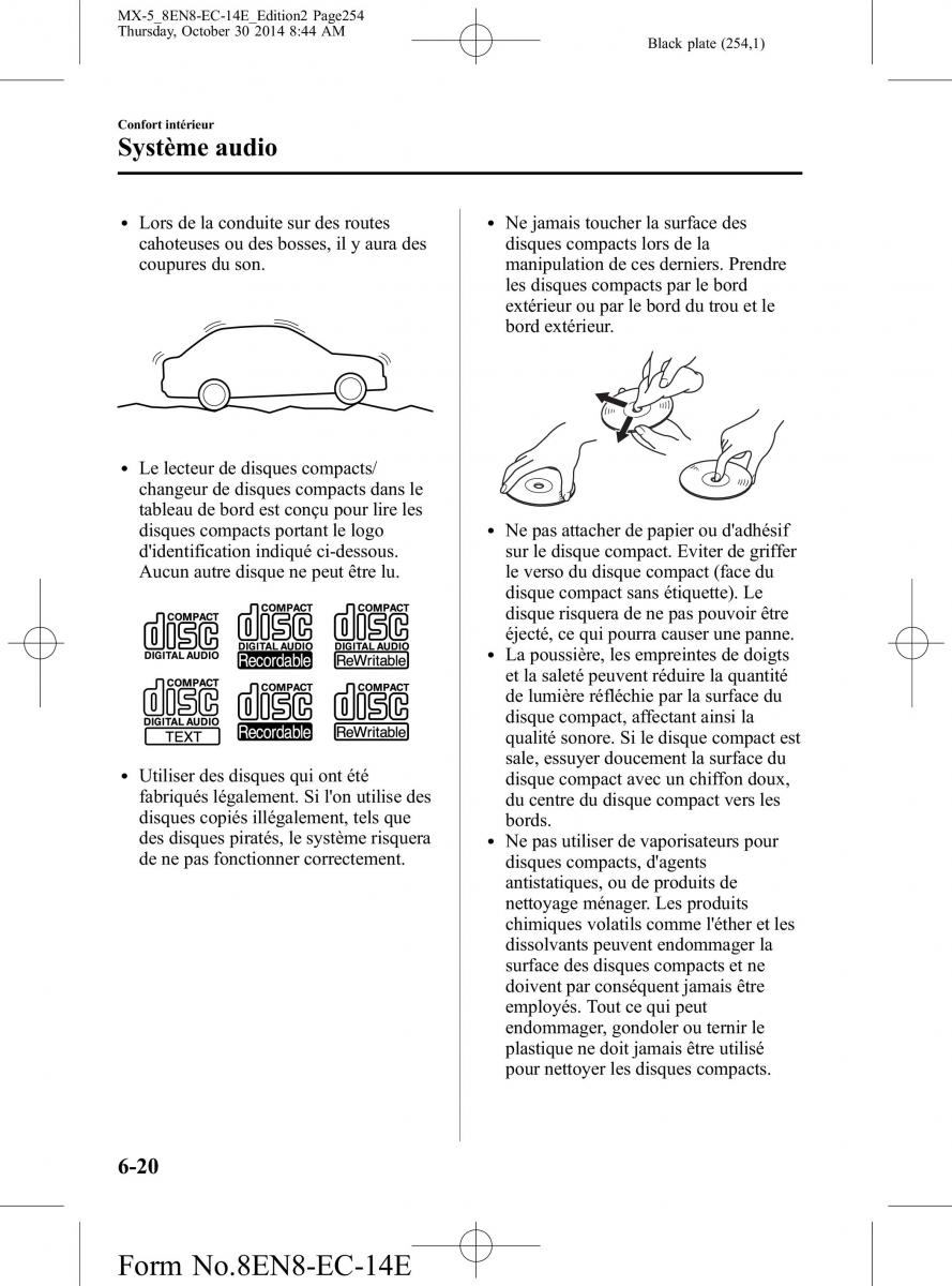 Mazda MX 5 Miata ND IV 4 manuel du proprietaire / page 254