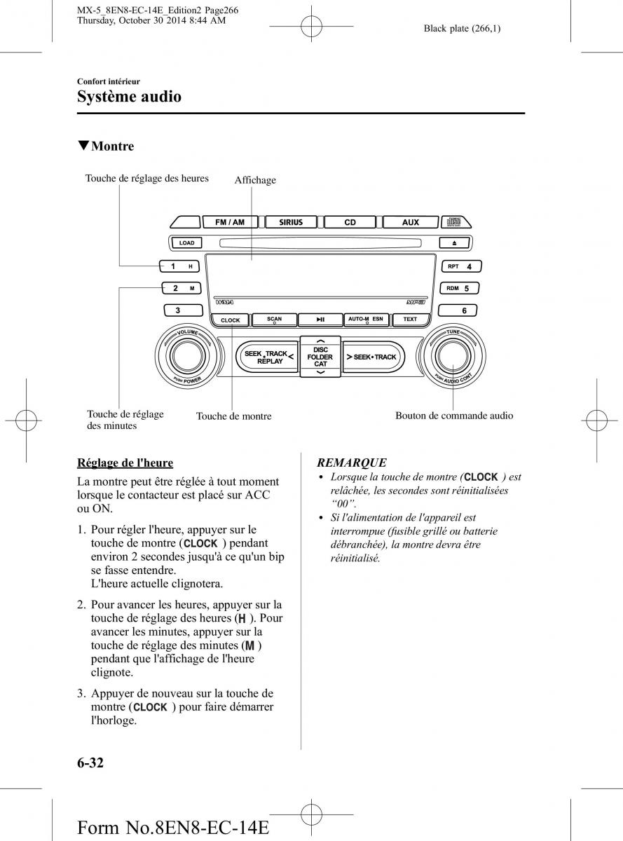 Mazda MX 5 Miata ND IV 4 manuel du proprietaire / page 266