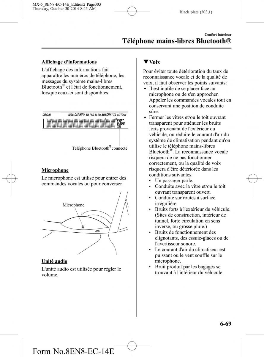 Mazda MX 5 Miata ND IV 4 manuel du proprietaire / page 303