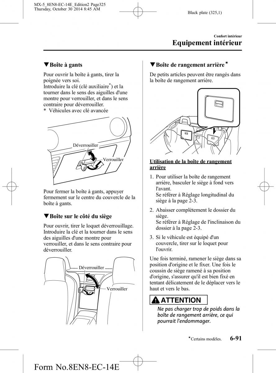 Mazda MX 5 Miata ND IV 4 manuel du proprietaire / page 325