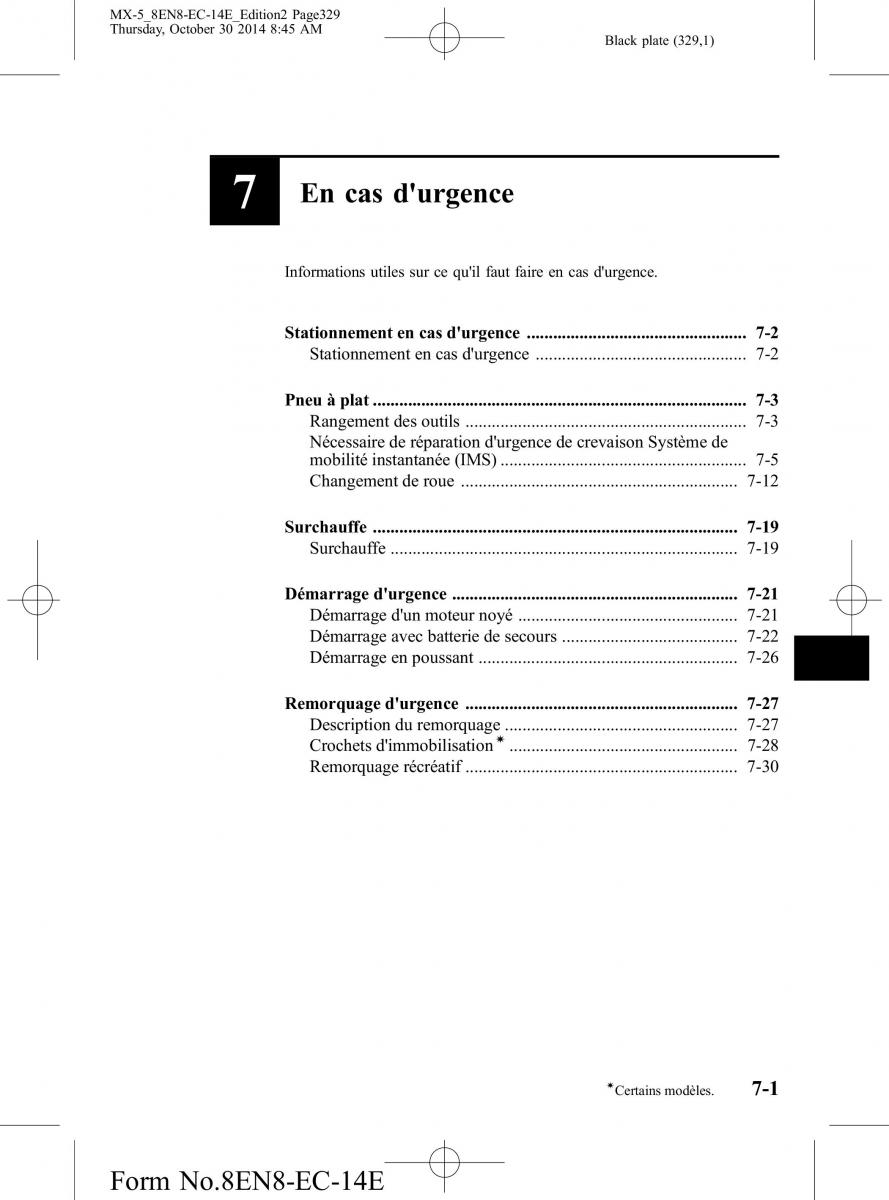 Mazda MX 5 Miata ND IV 4 manuel du proprietaire / page 329