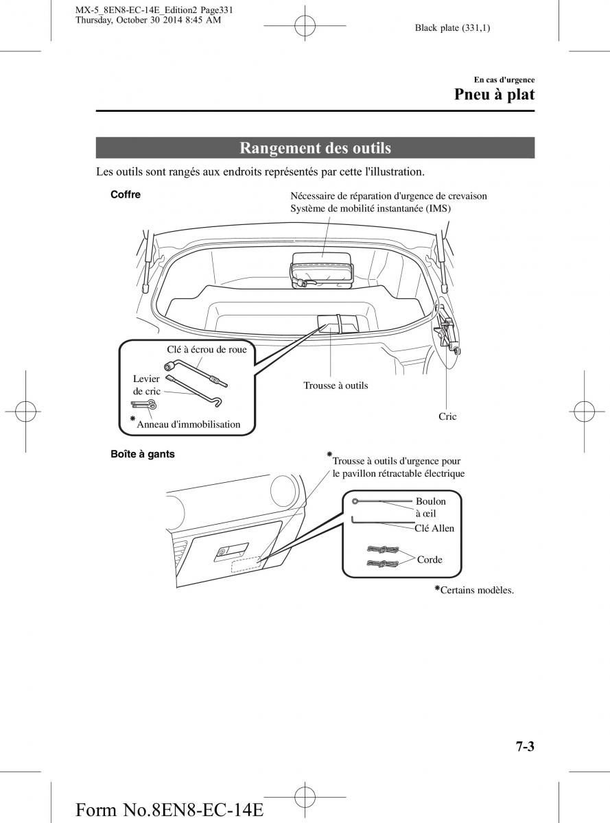 Mazda MX 5 Miata ND IV 4 manuel du proprietaire / page 331