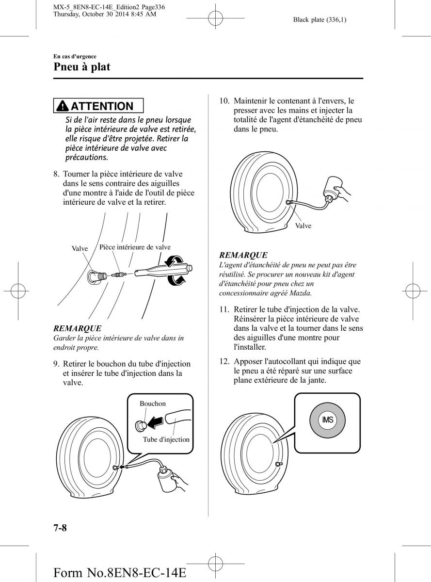 Mazda MX 5 Miata ND IV 4 manuel du proprietaire / page 336