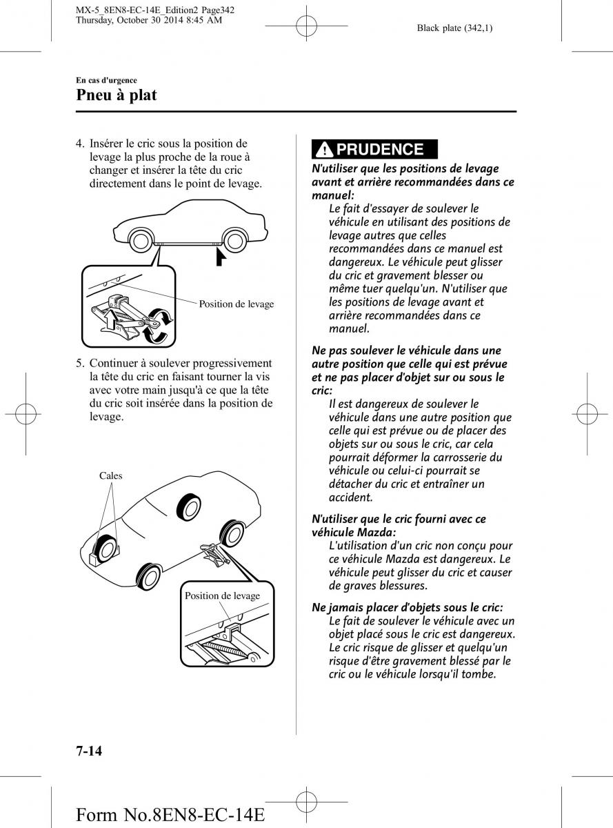 Mazda MX 5 Miata ND IV 4 manuel du proprietaire / page 342