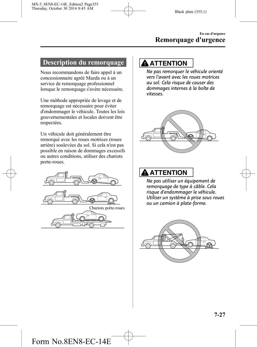 Mazda MX 5 Miata ND IV 4 manuel du proprietaire / page 355