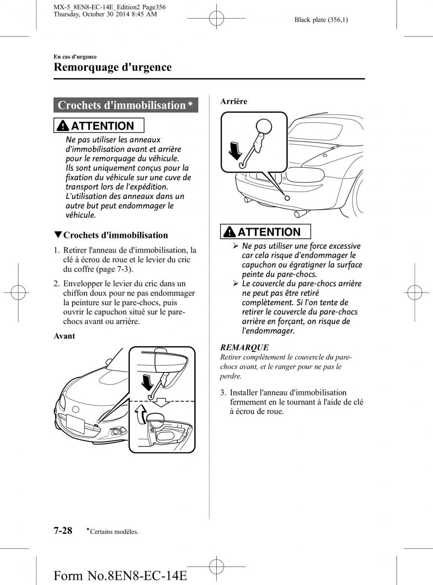 Mazda MX 5 Miata ND IV 4 manuel du proprietaire / page 356