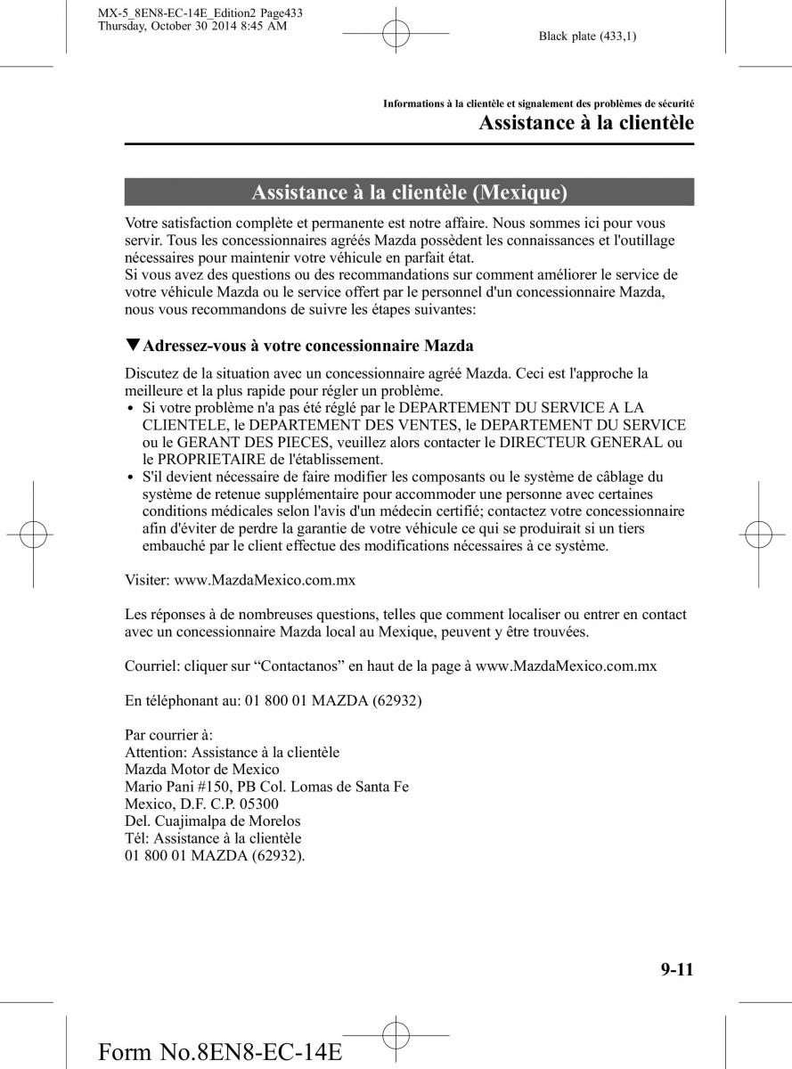 Mazda MX 5 Miata ND IV 4 manuel du proprietaire / page 433