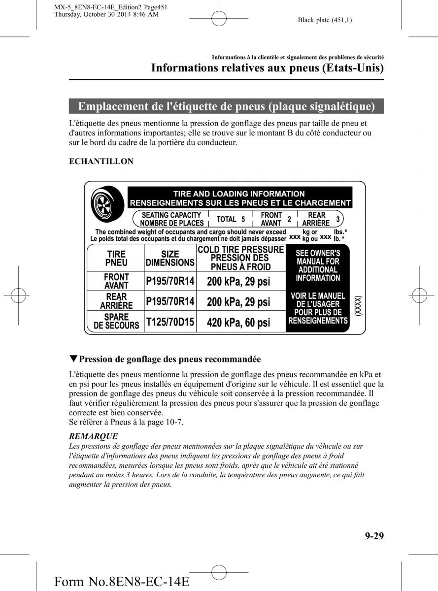 Mazda MX 5 Miata ND IV 4 manuel du proprietaire / page 451