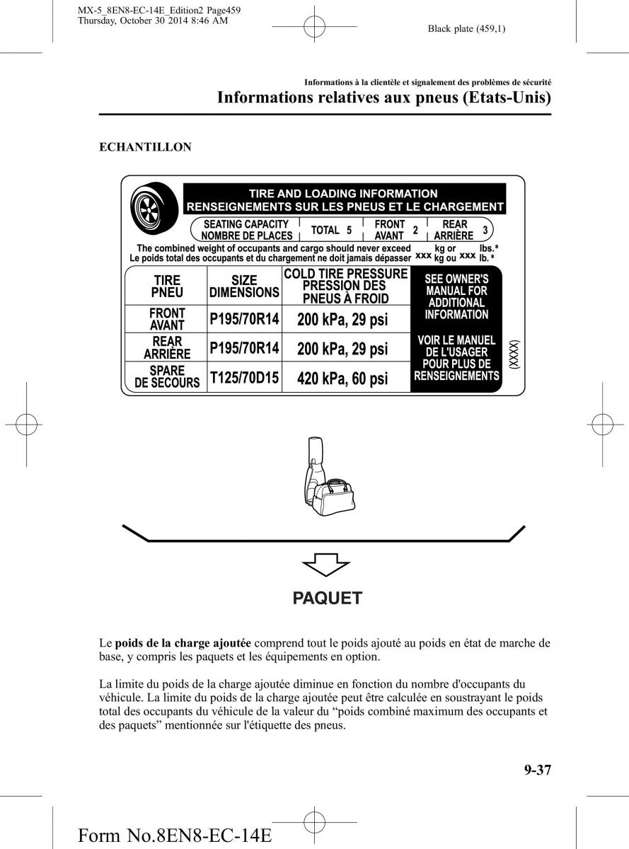 Mazda MX 5 Miata ND IV 4 manuel du proprietaire / page 459