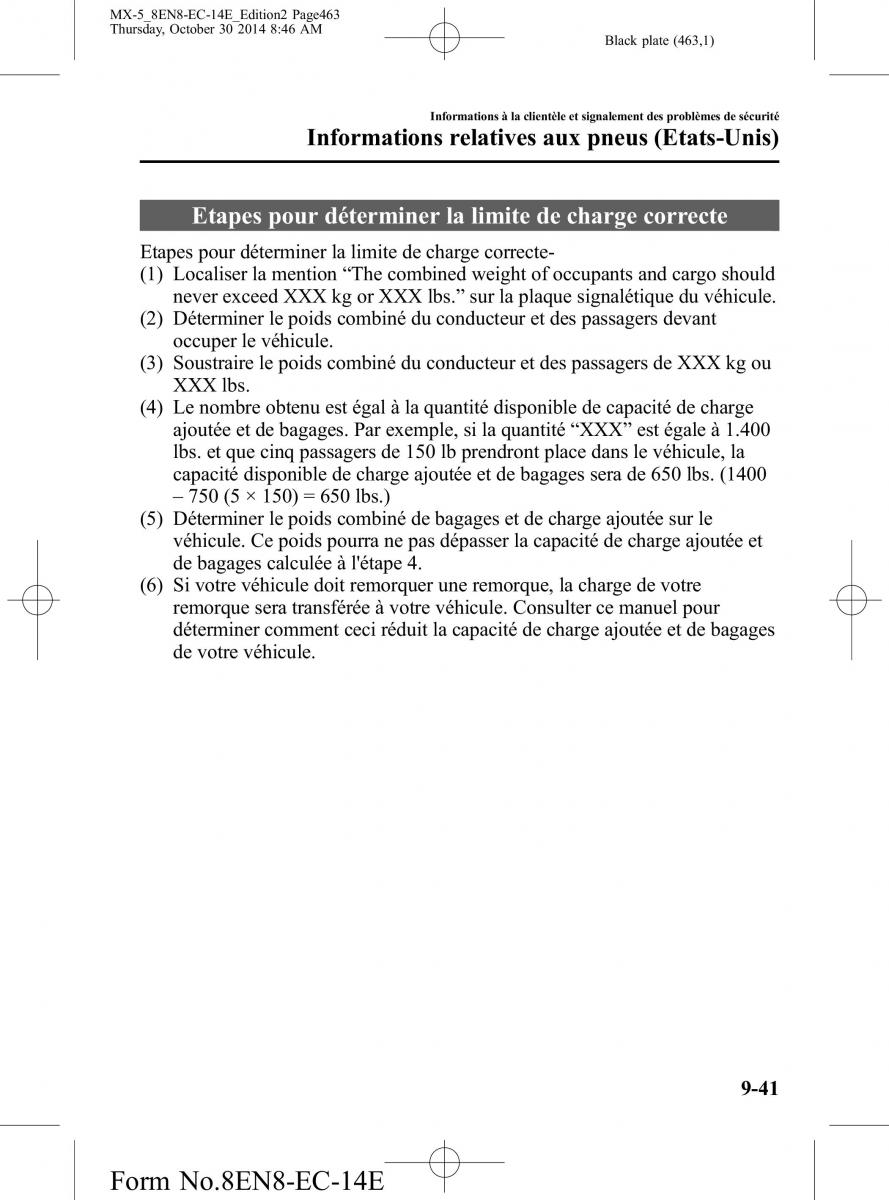 Mazda MX 5 Miata ND IV 4 manuel du proprietaire / page 463