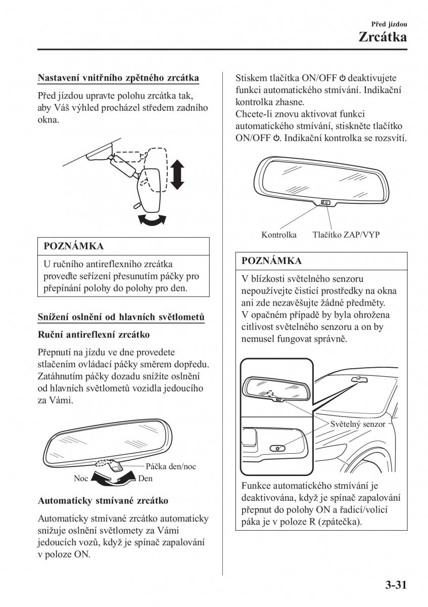 Mazda MX 5 Miata ND IV 4 navod k obsludze / page 106