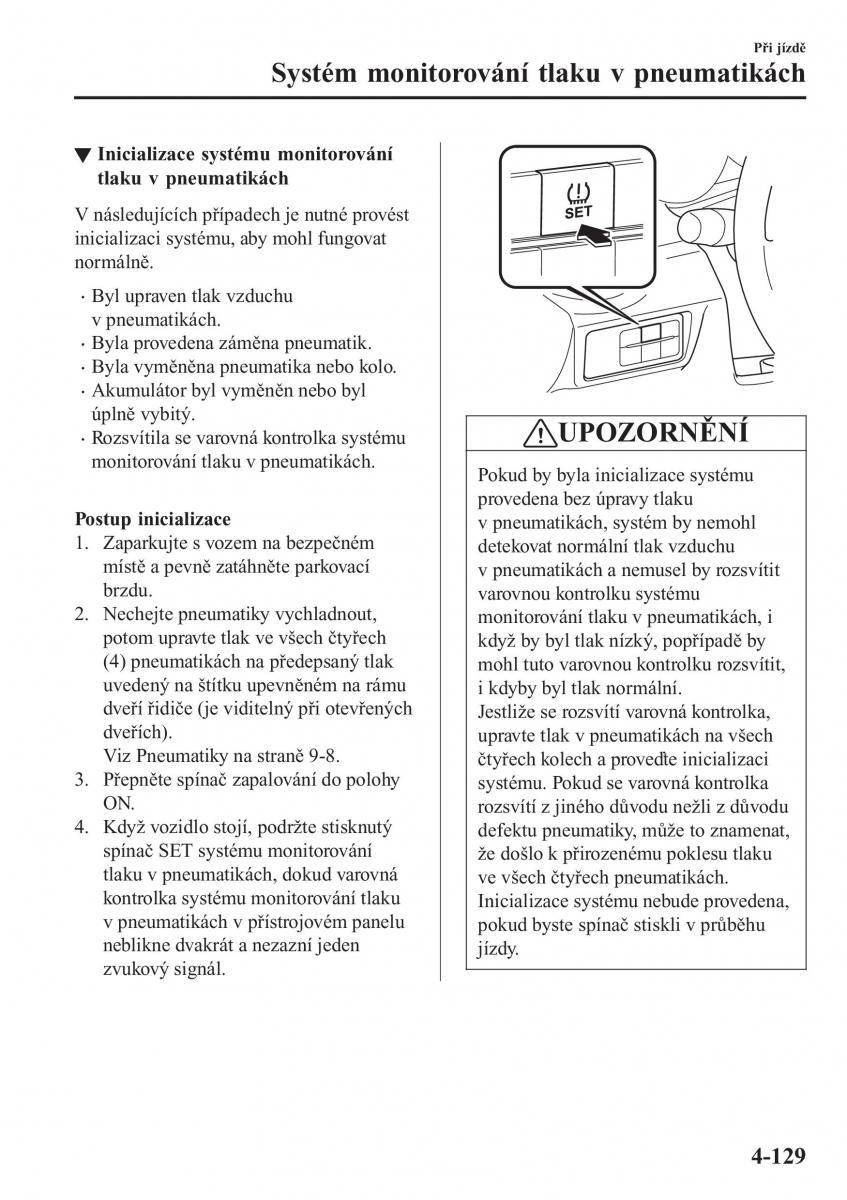 Mazda MX 5 Miata ND IV 4 navod k obsludze / page 262