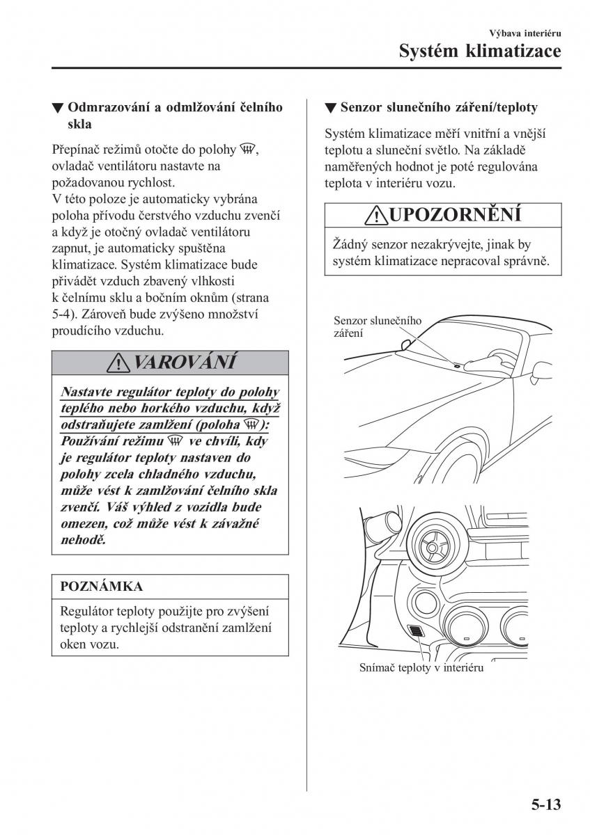 Mazda MX 5 Miata ND IV 4 navod k obsludze / page 284