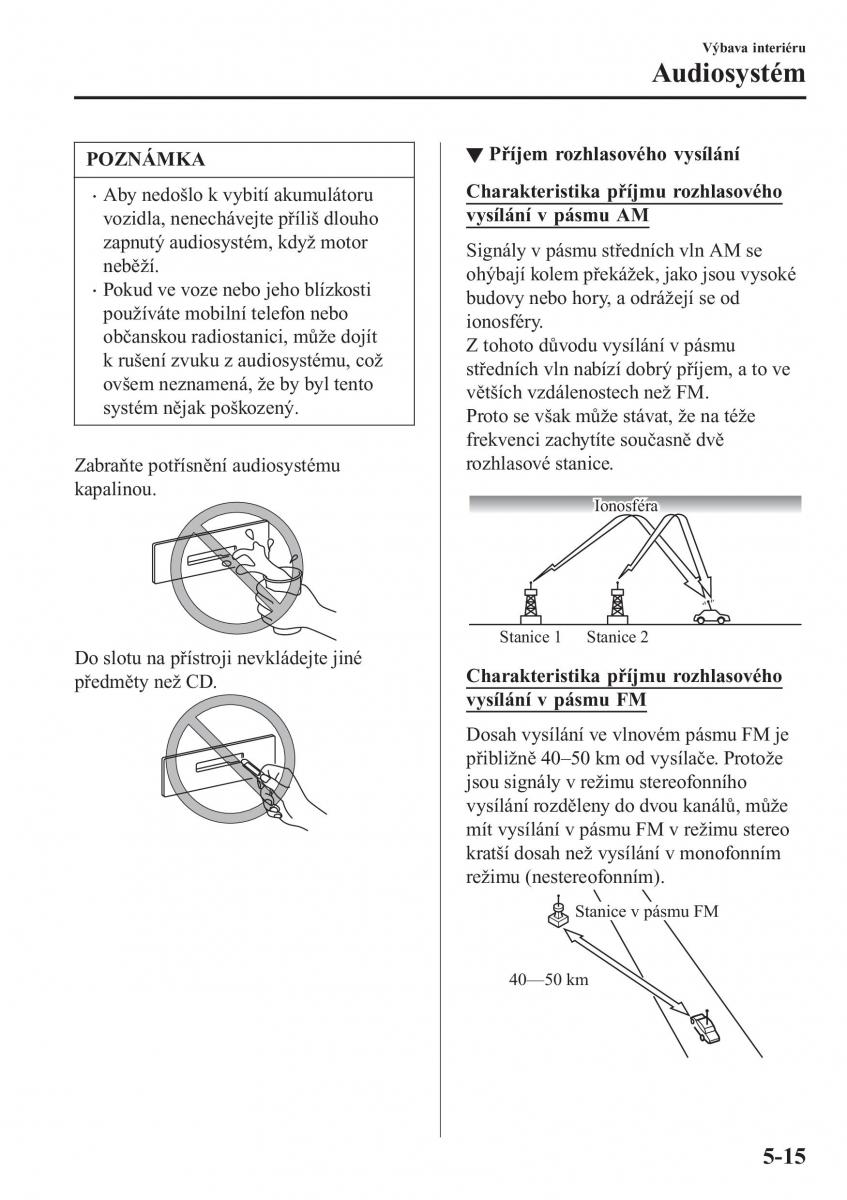 Mazda MX 5 Miata ND IV 4 navod k obsludze / page 286