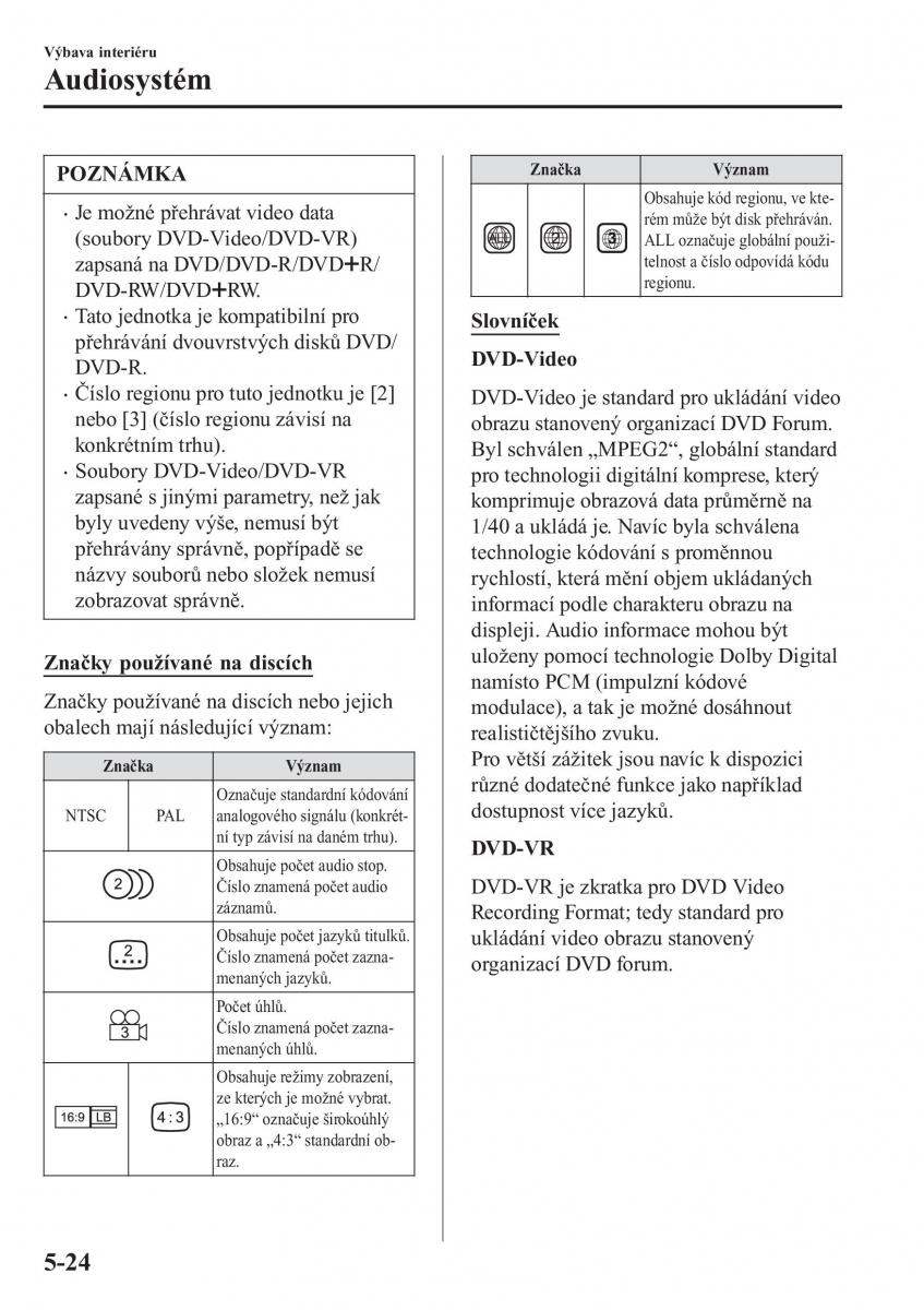 Mazda MX 5 Miata ND IV 4 navod k obsludze / page 295