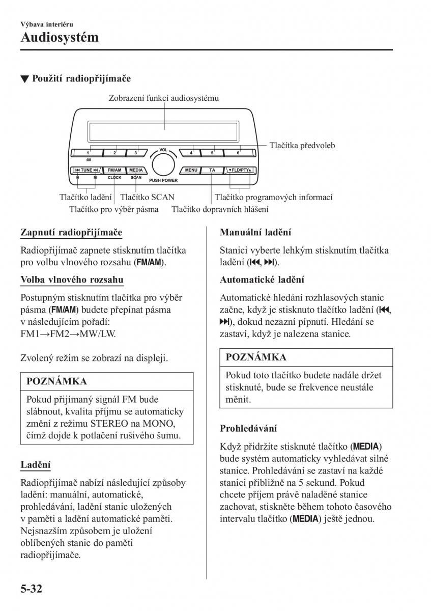 Mazda MX 5 Miata ND IV 4 navod k obsludze / page 303