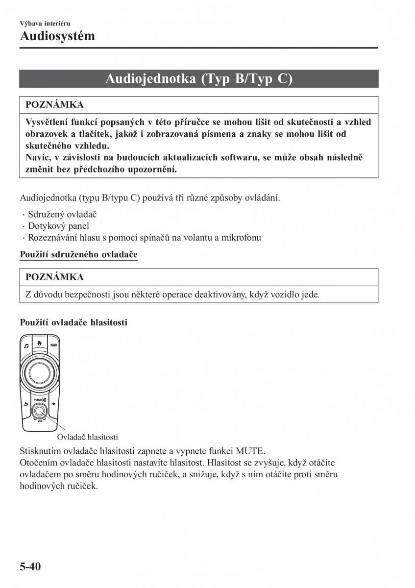 Mazda MX 5 Miata ND IV 4 navod k obsludze / page 311