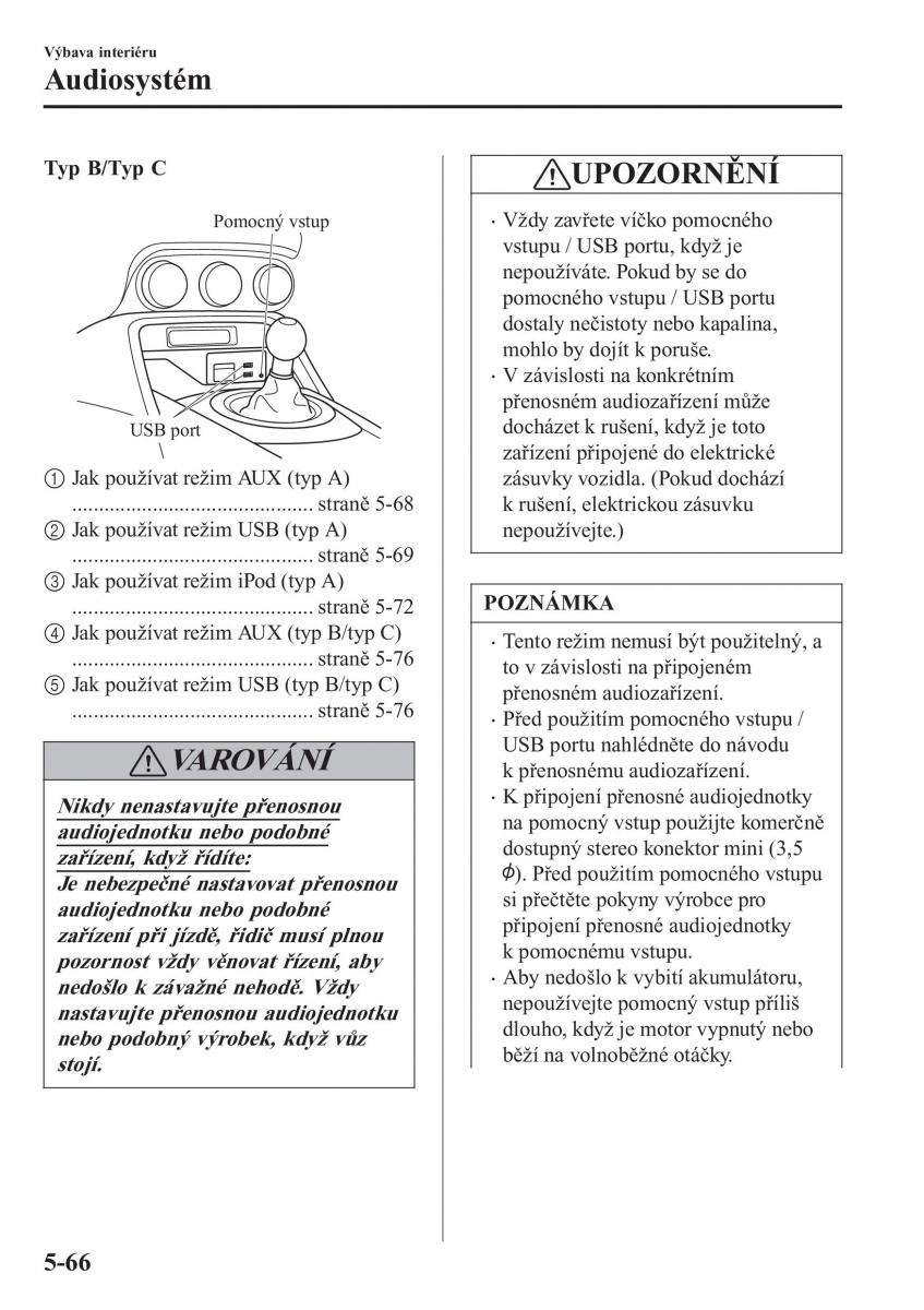 Mazda MX 5 Miata ND IV 4 navod k obsludze / page 337