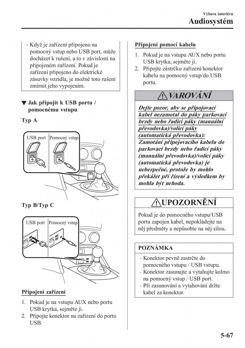 Mazda MX 5 Miata ND IV 4 navod k obsludze / page 338