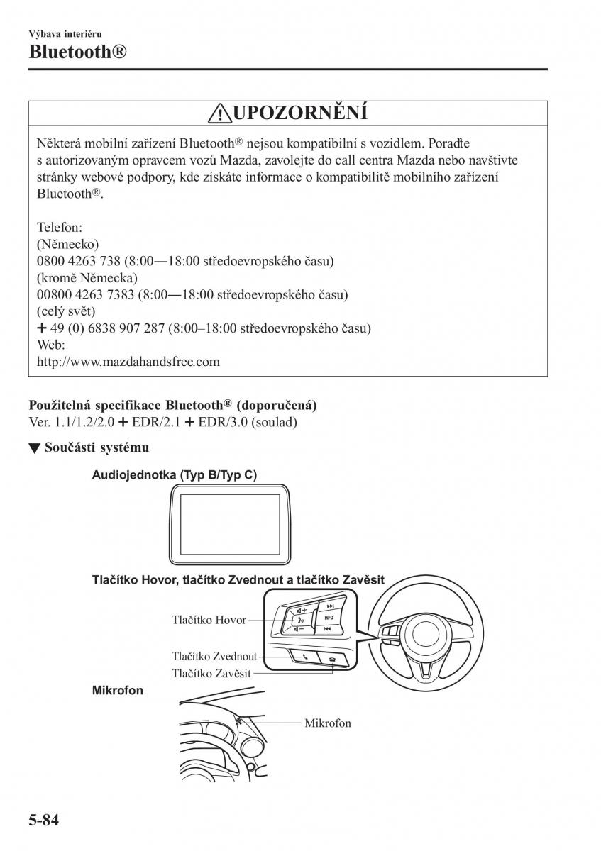 Mazda MX 5 Miata ND IV 4 navod k obsludze / page 355