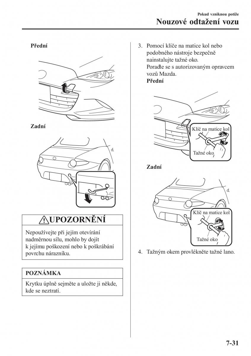 Mazda MX 5 Miata ND IV 4 navod k obsludze / page 492