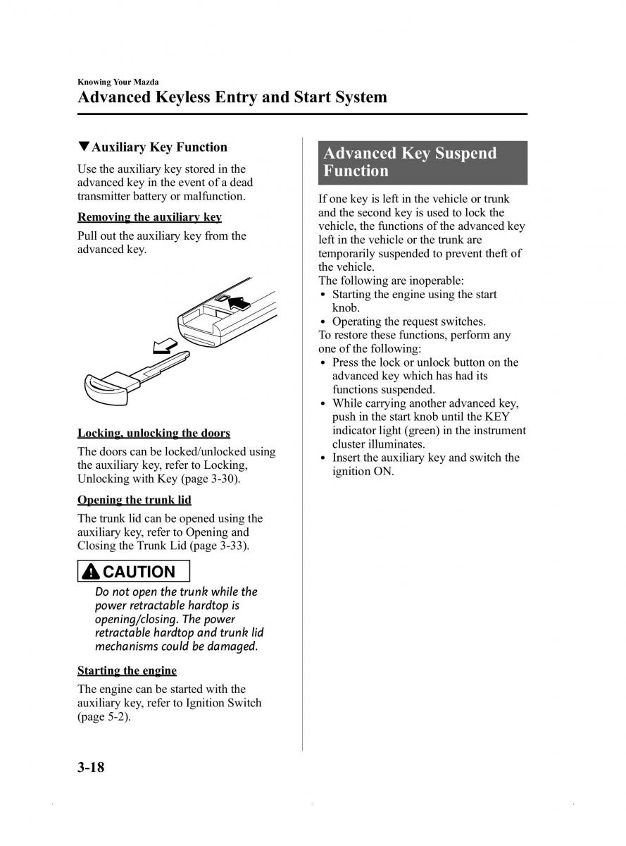 Mazda MX 5 Miata ND IV 4 owners manual / page 72