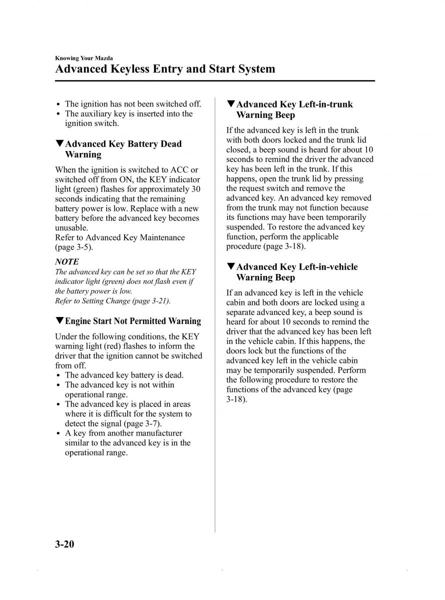 Mazda MX 5 Miata ND IV 4 owners manual / page 74