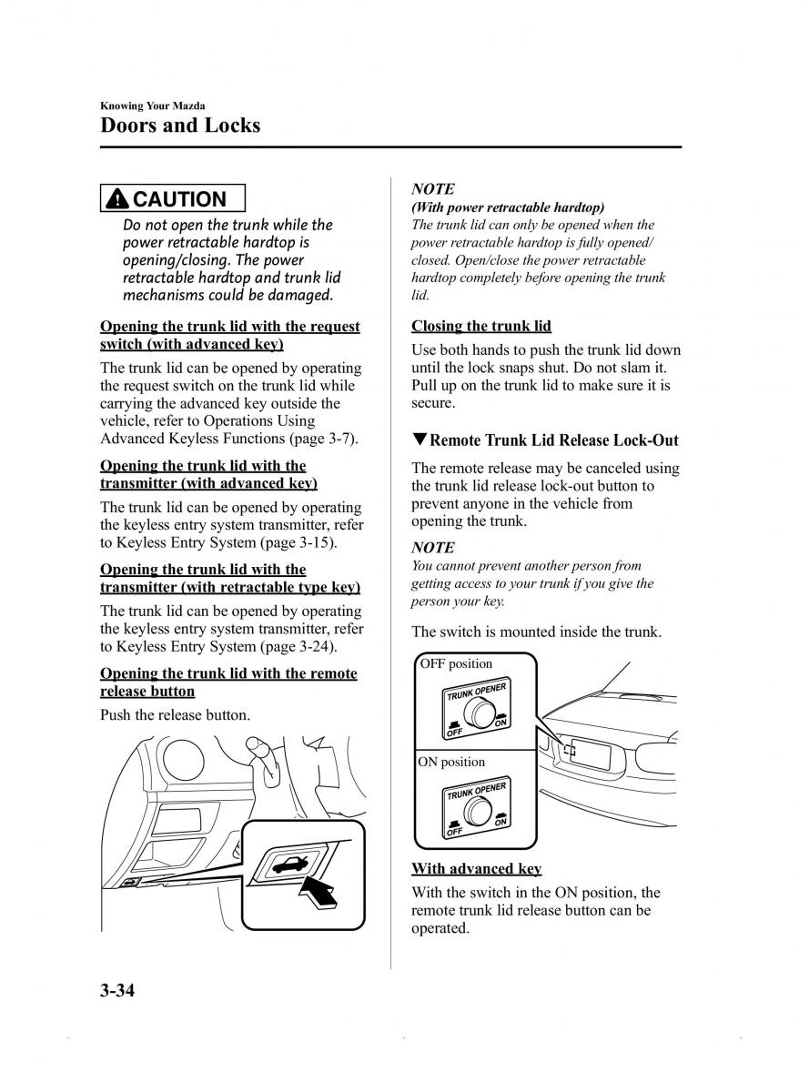 Mazda MX 5 Miata ND IV 4 owners manual / page 88