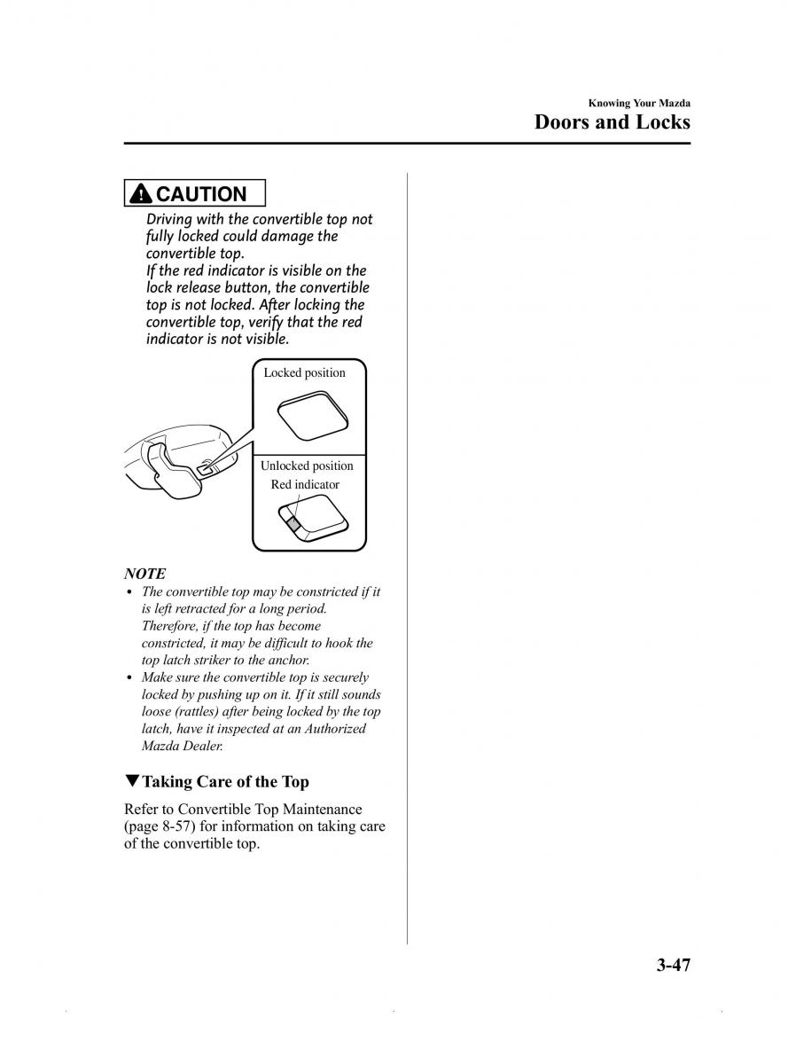 Mazda MX 5 Miata ND IV 4 owners manual / page 101