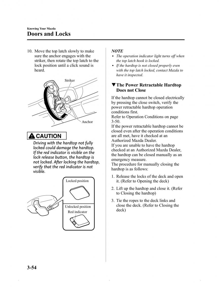 Mazda MX 5 Miata ND IV 4 owners manual / page 108