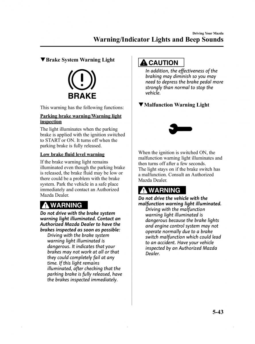 Mazda MX 5 Miata ND IV 4 owners manual / page 187