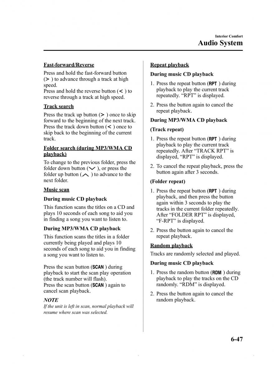 Mazda MX 5 Miata ND IV 4 owners manual / page 259