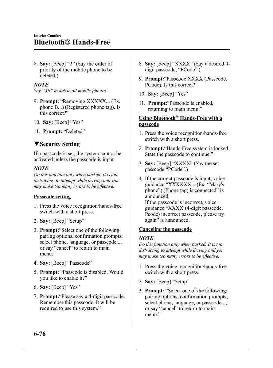 Mazda MX 5 Miata ND IV 4 owners manual / page 288