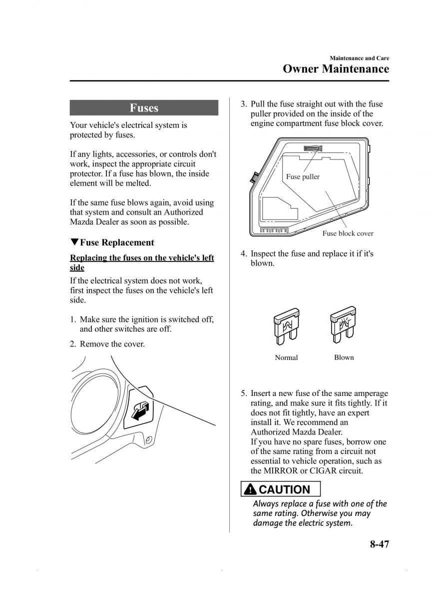 Mazda MX 5 Miata ND IV 4 owners manual / page 373