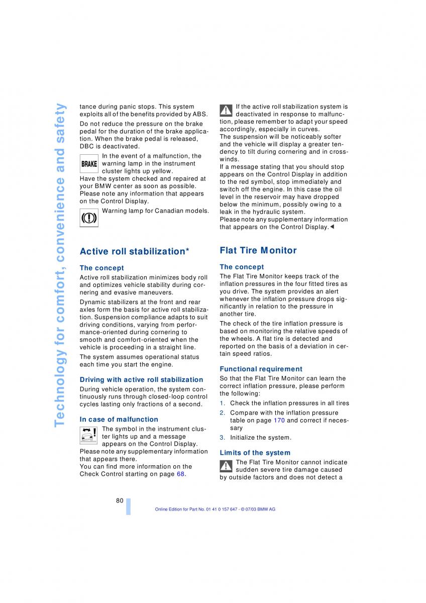 BMW 5 E60 E61 owners manual / page 82