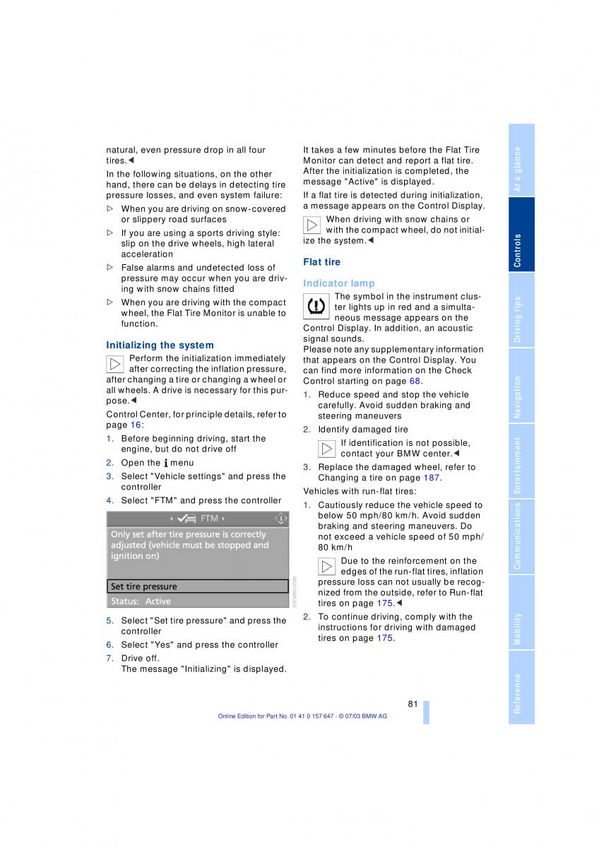 BMW 5 E60 E61 owners manual / page 83